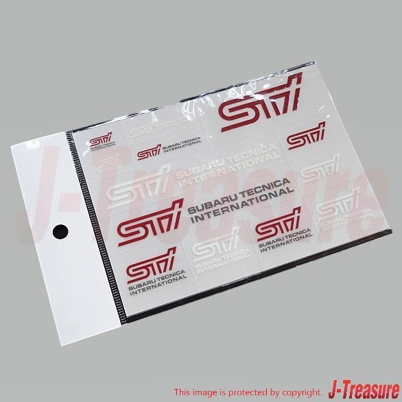 SUBARU Genuine STI Transfer Decals 11 Kinds 13 pcs A6 Size STSG14100200 OEM1