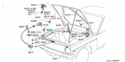 NISSAN SUNNY TRUCK DATSUN 1200 Genuine Bonnet Hood Bumper 65806H1000 x2 OEM