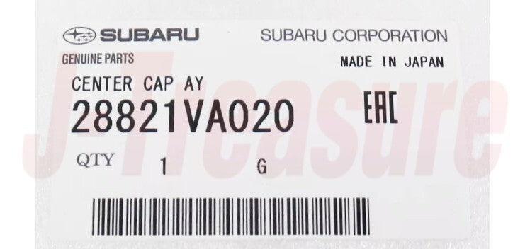 SUBARU WRX VAG 16-17 Genuine Aluminium Wheel Center Cap 28821VA020 OEM