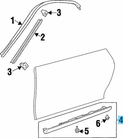 TOYOTA SUPRA JZA80 93-98 Genuine Side Body Rocker Panel Moulding RH & LH Set OEM