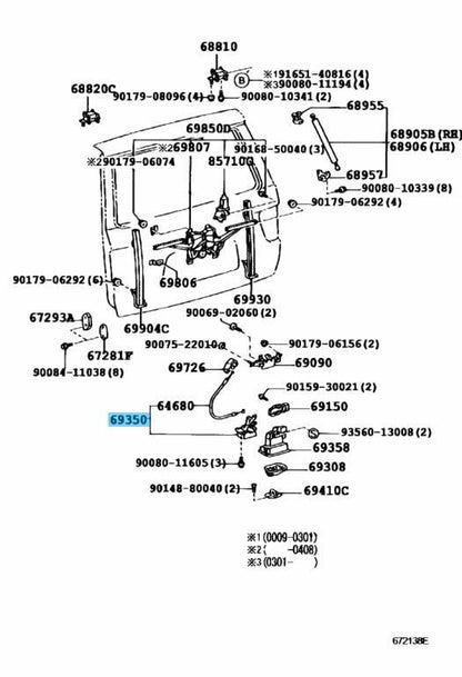 TOYOTA SEQUOIA 2001-2007 Genuine Rear Tailgate Lock Latch Assy 69301-0C010 OEM