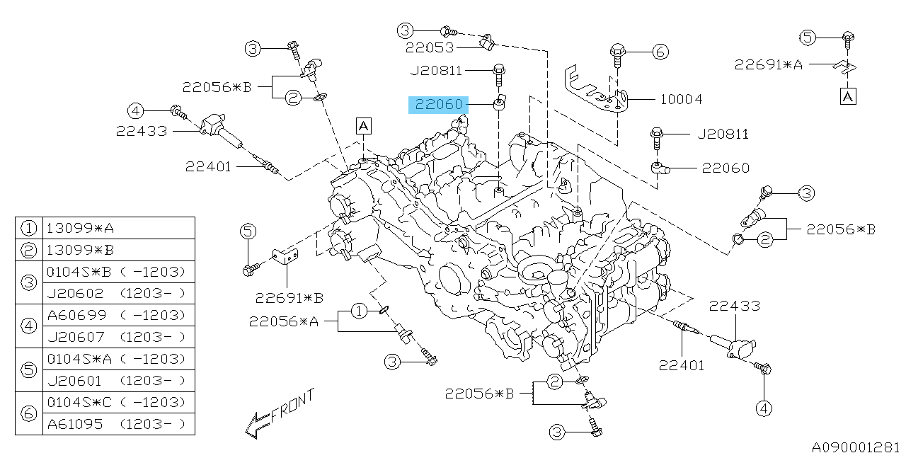 SUBARU BRZ ZC6 13-20 WRX STi VAB 15-20 Genuine Knock Sensor Assy 22060AA180 OEM