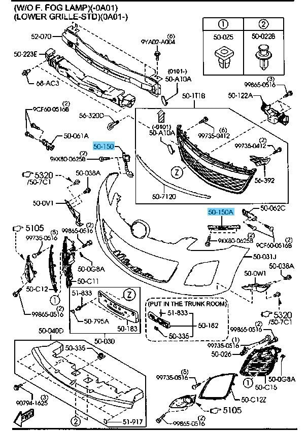 MAZDA CX-7 ER19 10-12 Genuine Front Bumper Lower Bracket RH & LH set OEM