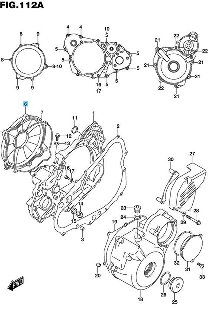 SUZUKI DR-Z400SM 05-09 14-24 Genuine Clutch Outer Cover 11371-29F50 OEM