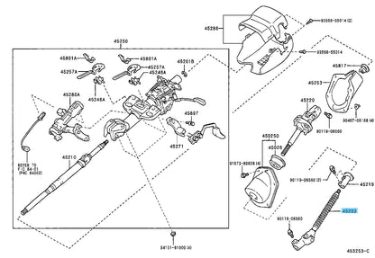 TOYOTA 4RUNNER GRN210 03-09 Genuine Lower Steering Shaft NO.2 45203-35310 OEM