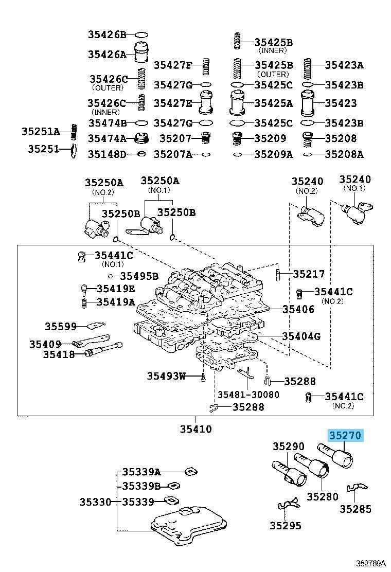 LEXUS LS430 UCF30 2001-2004 Genuine Shift Control Solenoid Assy 35270-30030 OEM