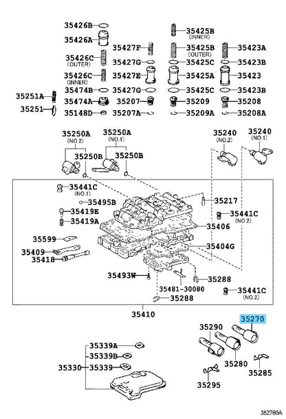 LEXUS LS430 UCF30 2001-2004 Genuine Shift Control Solenoid Assy 35270-30030 OEM