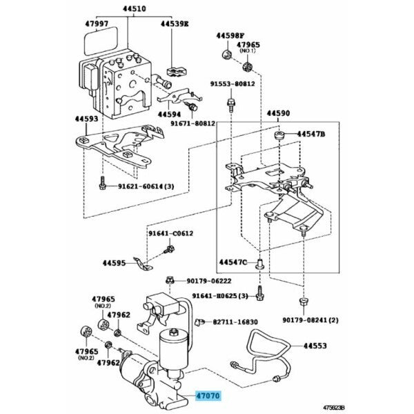 LEXUS LS460# LS600H# Genuine Brake Booster Pump Assy 47070-50040 OEM