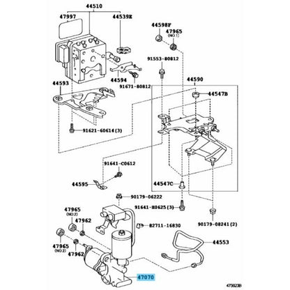 LEXUS LS460# LS600H# Genuine Brake Booster Pump Assy 47070-50040 OEM
