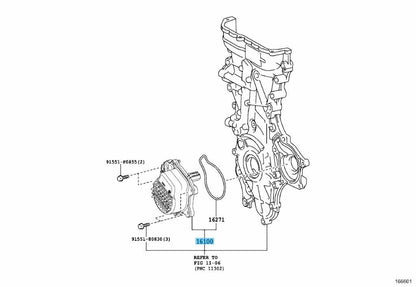 TOYOTA PRIUS / PHV C-HR VITZ Genuine Electric Engine Water Pump 161A0-39035 OEM