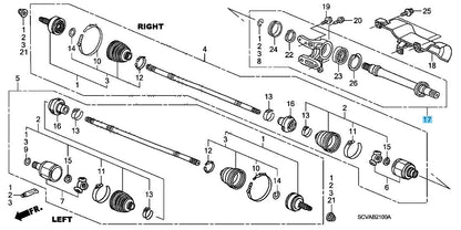 HONDA ACURA RSX DC5 2002-2006 Genuine Half Shaft Assy M/T 44500-SCV-A00 OEM