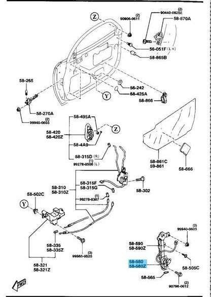 MAZDA RX-7 FD3S 1993-2002 Genuine Power Window Motor Right & Left Set OEM