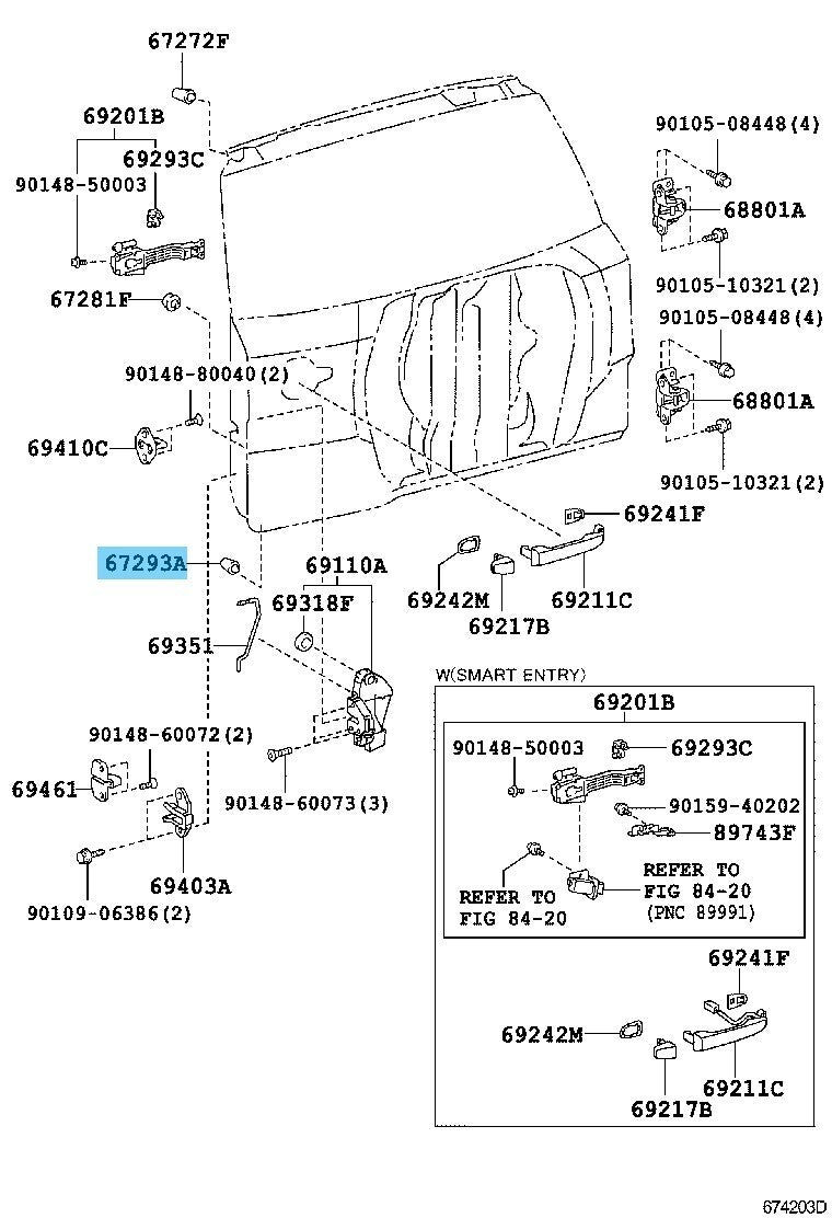 TOYOTA RAV4 GSA33 06-09 Genuine Back Door Stopper Cushion 67293-60030 OEM