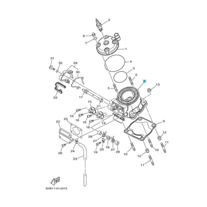YAMAHA YZ85 '19-25 YZ85 LW '22-25 Genuine Engine Cylinder B4B-11311-00-00 OEM