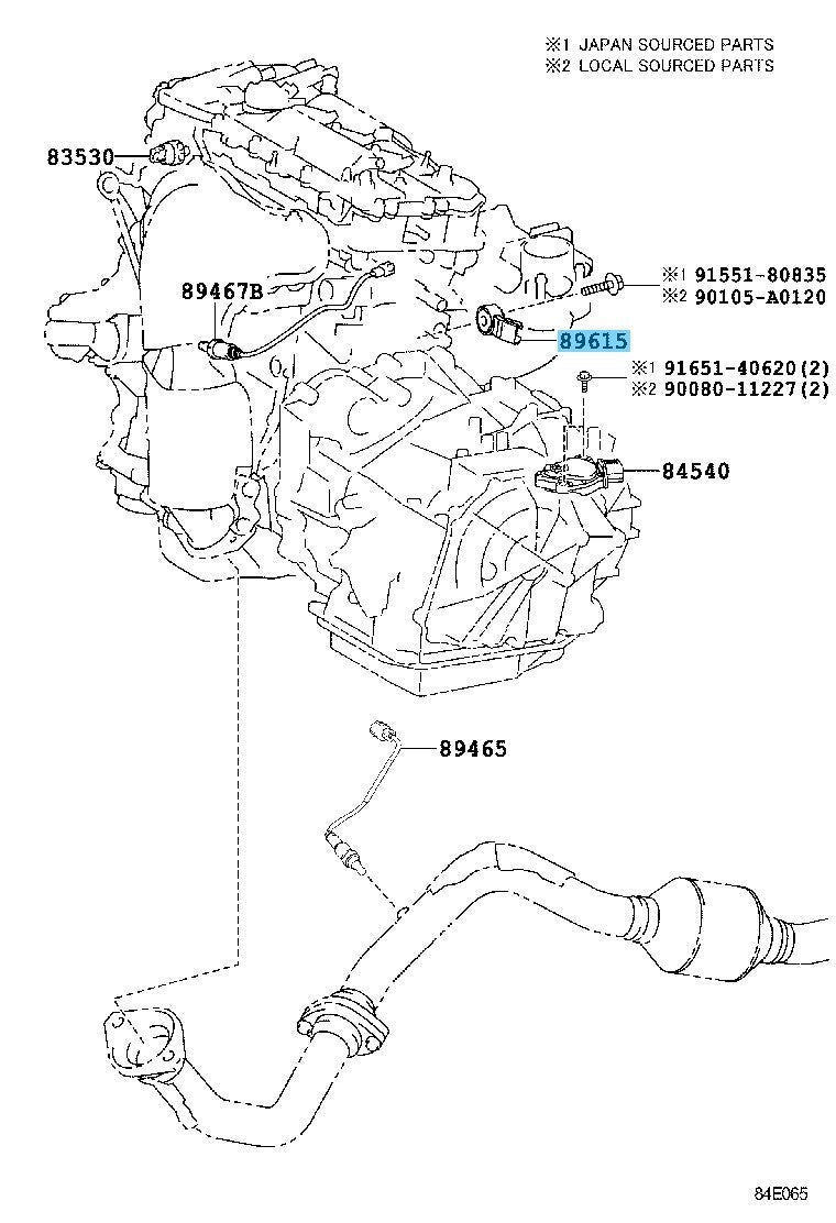 TOYOTA RAV4 ACA2# ASA4# 04-24 Genuine Knock Control Sensor 89615-20090 OEM