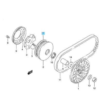SUZUKI QUADSPORT LT80 '87-06 Genuine Movable Drive Face O-Ring 09280-85003 OEM