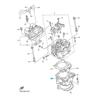 YAMAHA WR450F 2012-2015 Genuine Engine Cylinder 1 2S2-11311-30-00 OEM