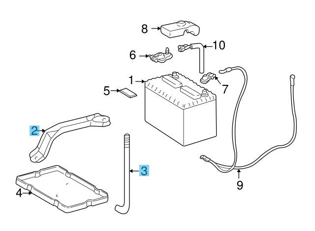 TOYOTA CAMRY MCV30 02-06 Genuine  Battery Clamp & Battery Clamp Bolt set OEM