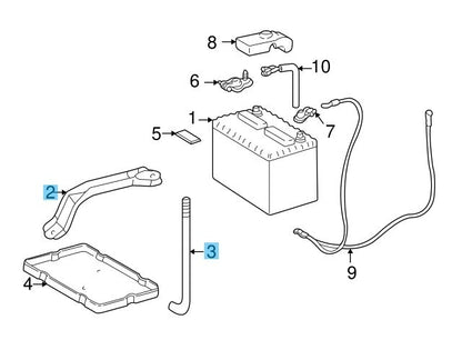 TOYOTA CAMRY MCV30 02-06 Genuine  Battery Clamp & Battery Clamp Bolt set OEM