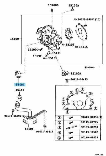 TOYOTA LEXUS Genuine 1UZFE 2UZFE 3UZFE Oil Pump Crankshaft Seal 90311-43006 OEM