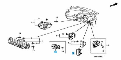 HONDA CIVIC TYPE-R FD2 FD1 Genuine Ignition Button Switch & Garnish & Lid Set