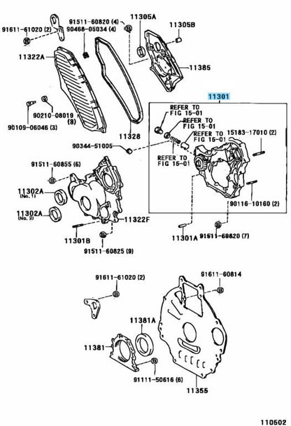 TOYOTA LAND CRUISER 70 80 100 Genuine  Timing Gear Case Oil Pump 11301-17030 OEM
