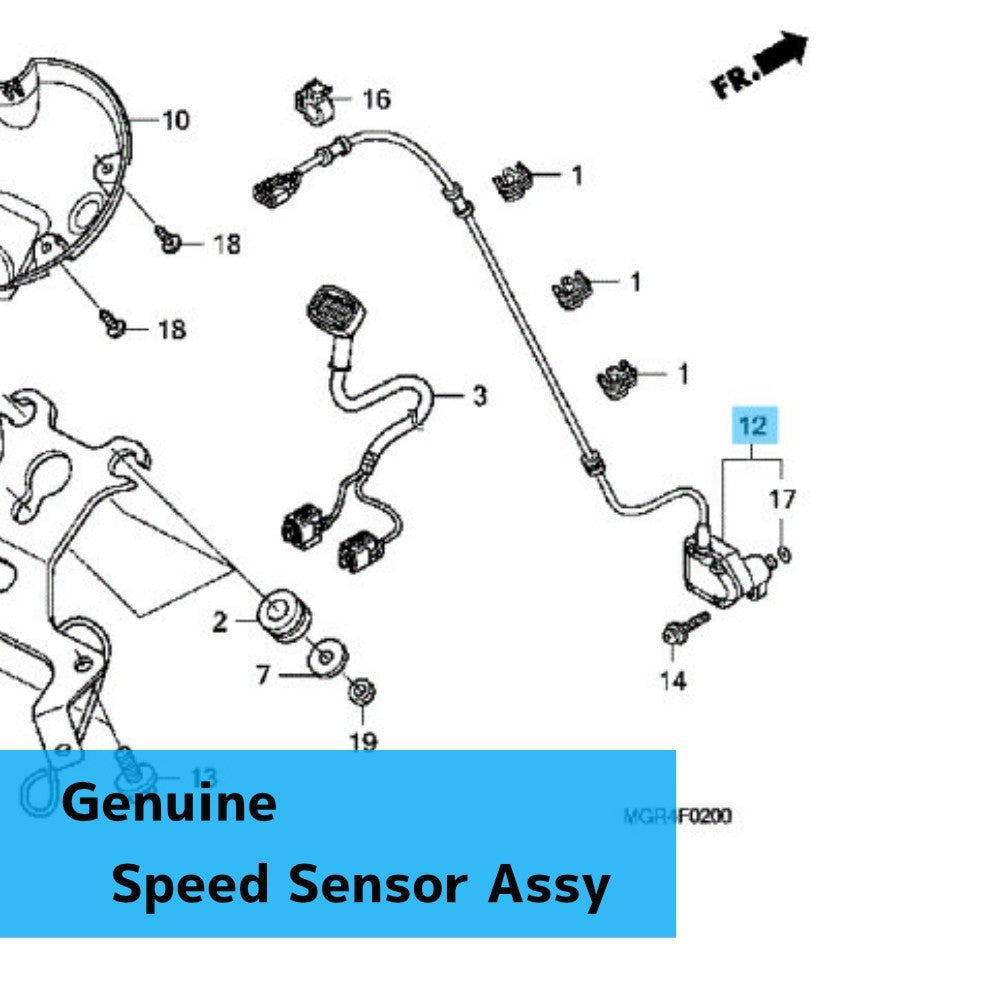 HONDA VT750RS SHADOW RS '10-13 Genuine Speed Sensor Assy 37700-MGR-671 OEM