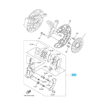 YAMAHA YFZ450R 2009-2025 Genuine Front Brake Caliper Assy RH & LH Set OEM