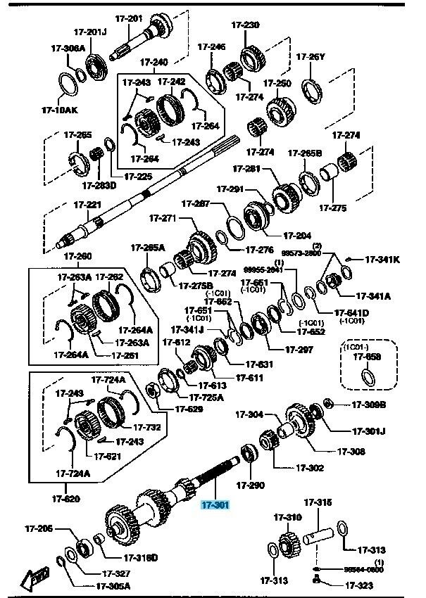 MAZDA RX-7 FD3S Genuine Counter Shaft Gear for MT5 Speed R525-17-301A OEM