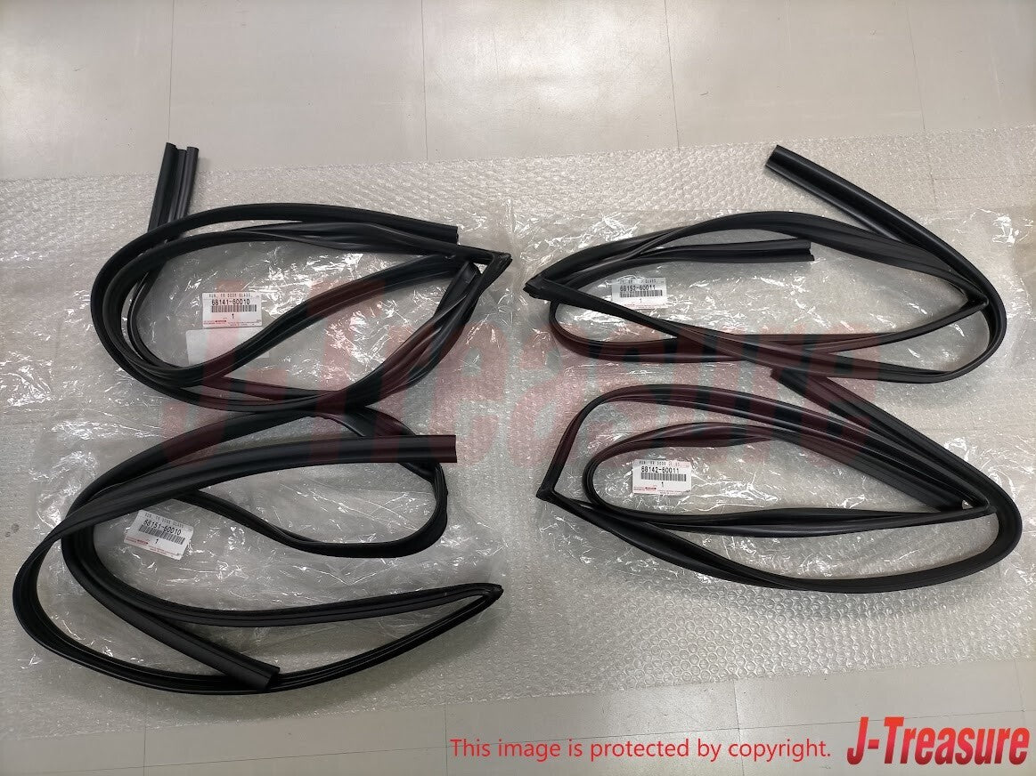TOYOTA LAND CRUISER LEXUS LX450 91-97 Genuine Door Glass Run FR FL RR RL Set OEM
