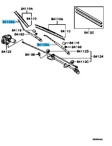 MITSUBISHI LANCER EVO 7 8 9 CT9A Genuine Windshield Wiper Arm RH & LH set