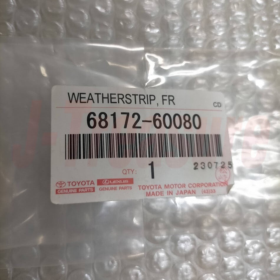 TOYOTA 4RUNNER 10-22 Genuine Front Door Glass Inner Weatherstrip LH 68172-60080