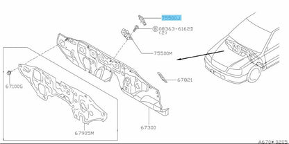 NISSAN SKYLINE R34 00-02 Genuine Aluminum Foot Rest Cover 67845-AB000 OEM Late