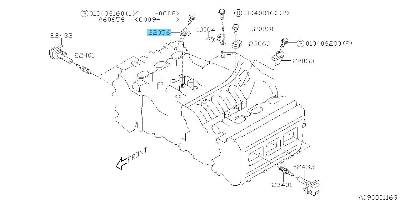SUBARU LEGACY BHE 01-09 Genuine Camshaft Sensor Assembly 22056AA101 OEM