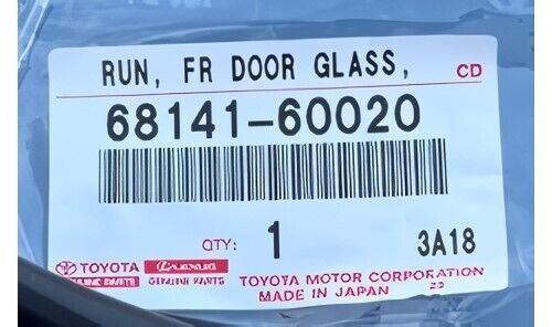 TOYOTA LAND CRUISER PRADO KZJ7# Genuine Front Door Glass Run 68141-60020 OEM