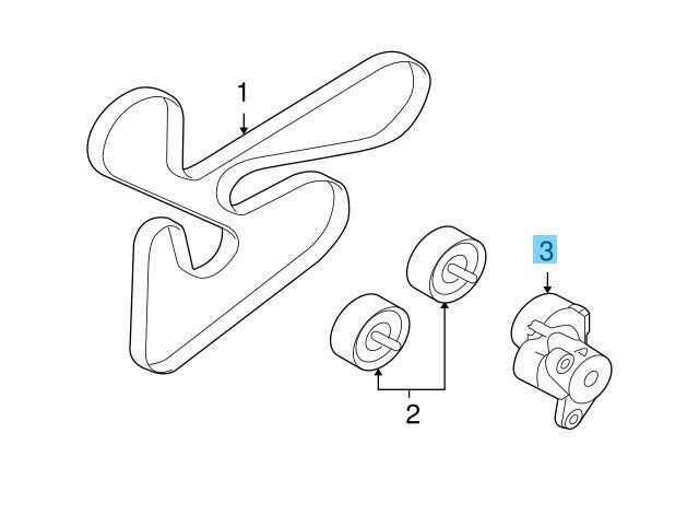 MITSUBISHI OUTLANDER CW## 2008-2012 Genuine Serpentine Tensioner 1345A158 OEM