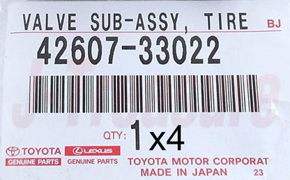 TOYOTA RAV4 ASA3# '07-12 Genuine Tire Pressure Monitor Valve 42607-33022 x4 Set