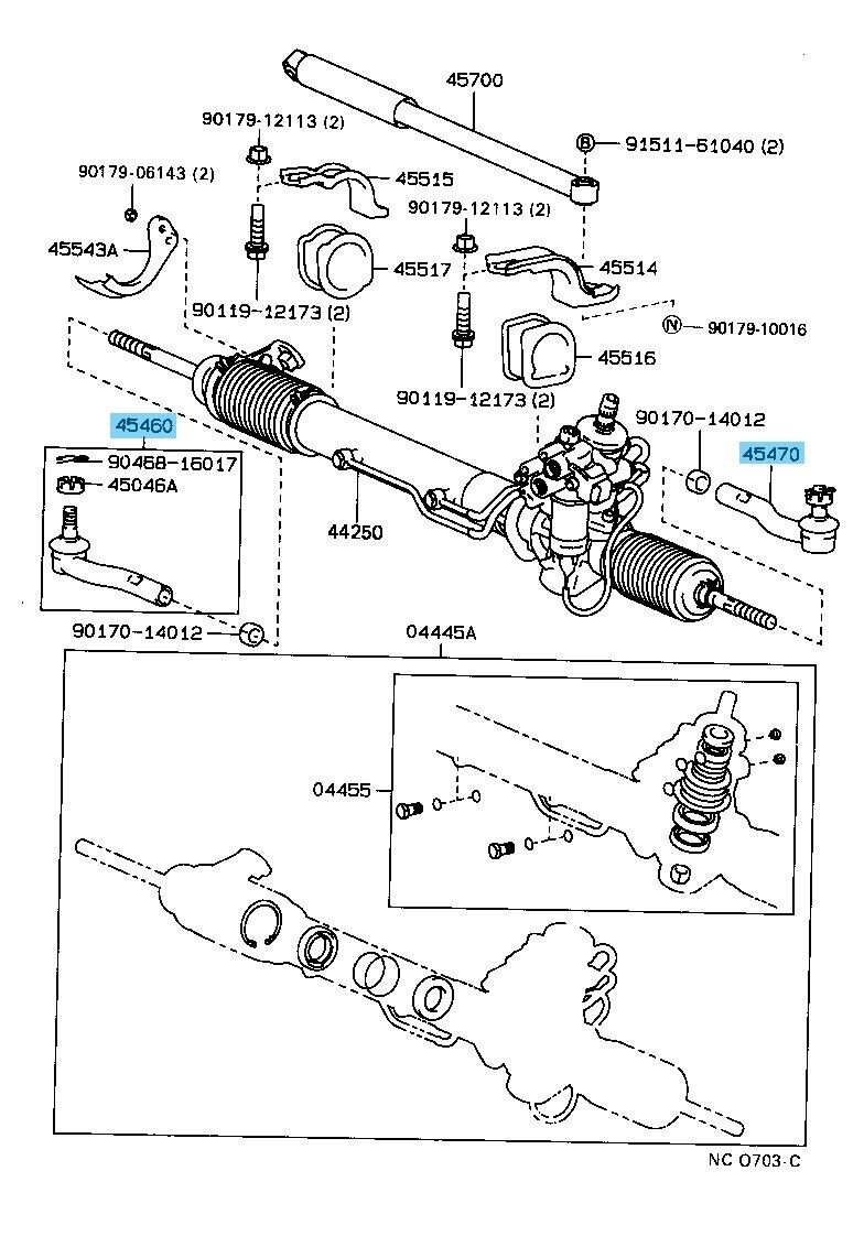 TOYOTA LEXUS LS400 UCF10L 1990-1994 Genuine Tie Rod Assy Right & Left Set OEM