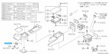 SUBARU WRX STI VAF 2015-2020 Genuine Panel Illumination Plate "STI" 92129FG000