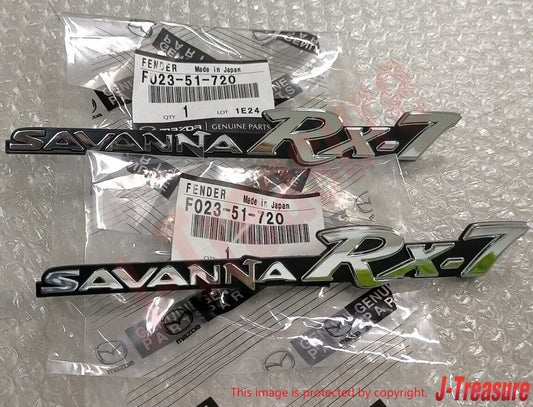 MAZDA RX-7 SAVANNA SA22C 83-85 Genuine Fender Badge Emblem 2set F023-51-720 OEM