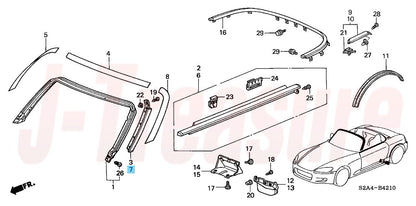HONDA S2000 AP1 AP2 00-09 Genuine Front Pillar Molding ASSY LH 72460-S2A-013 OEM