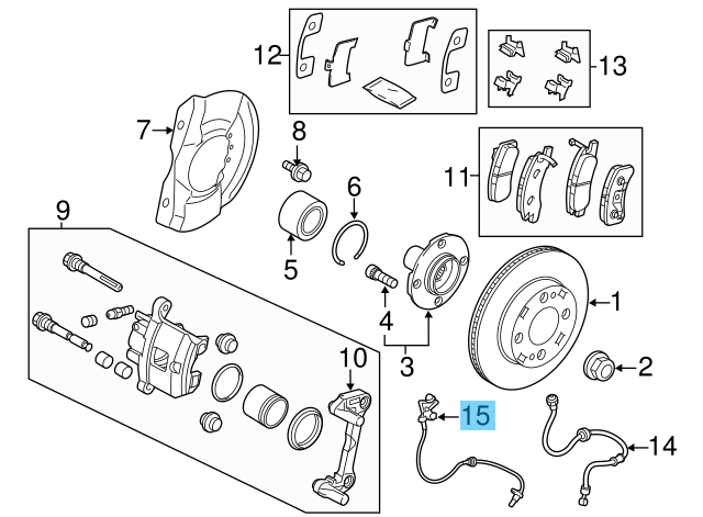 MITSUBISHI MIRAGE A0#A A13A 14-23 Genuine Front ABS Speed Sensor 4670B087 OEM