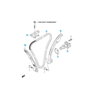SUZUKI GSX-R600 '08-09 '11-19 '21-23 Genuine Cam Chain & Guide & Adjuster Set