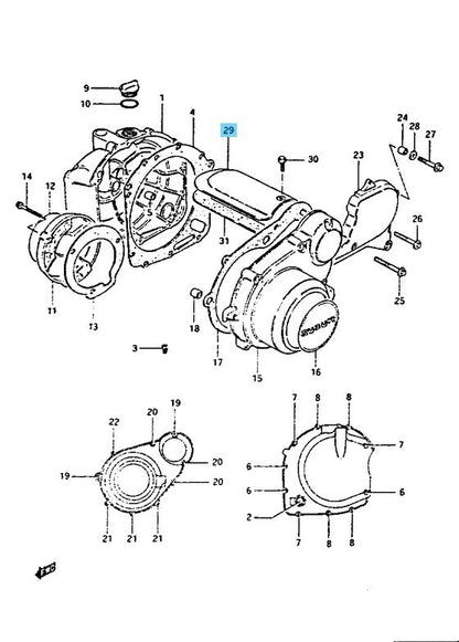SUZUKI GS1100E 1980-1983 Genuine Starter Motor Cover 11382-49002 OEM