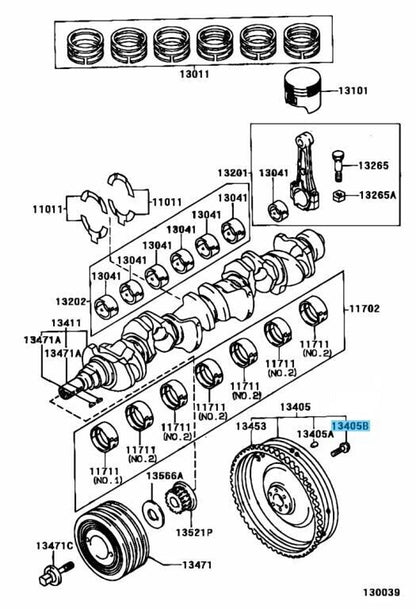 TOYOTA LEXUS Genuine Flywheel Setting Bolt 90910-02103 8pcs Set OEM