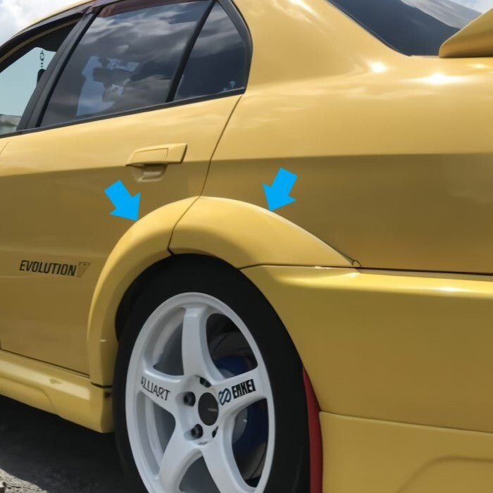 MITSUBISHI LANCER EVO5 6 CP9A Genuine Yellow Pad MR789679 MR789680 4pcs Set OEM