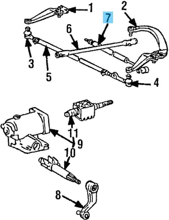 TOYOTA 4RUNNER LN65 1984-1986 Genuine Steering Drag Link Assy 45440-35080 OEM