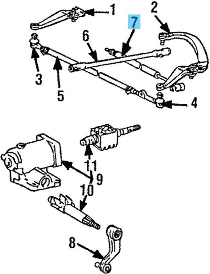 TOYOTA 4RUNNER LN65 1984-1986 Genuine Steering Drag Link Assy 45440-35080 OEM
