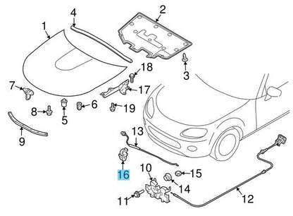 MAZDA MX-5 MIATA NCEC 06-15 Genuine Hood Support Rod Fastener 9971-50-702 OEM