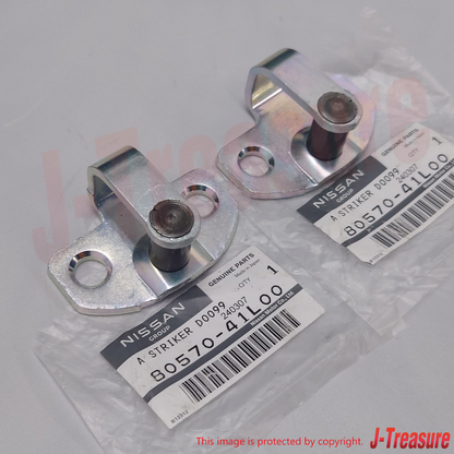 NISSAN 240SX S13 89-94 Genuine Front Door Lock Striker RH LH 80570-41L00 x2 OEM